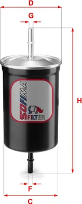 Produktbild von Kraftstofffilter SOFIMA S 1747 B für VOLVO V70 II (285) Filtereinsatz