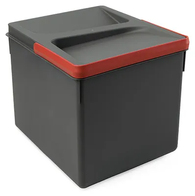 Zdjęcie produktu dla Emuca Pojemnik do recyklingu Recycle, wysokość 216 mm, 1x12 litrów, Plastik, Szary antracytowy