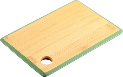 Produktbild von KESPER Schneidebrett mit grünem Rand 23 x 15 x 1 cm Bambus 58261