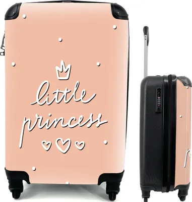 Produktbild von MuchoWow® MuchoWow® Koffer Handgepäck Trolley Rollkoffer Kleine Reisekoffer mit 4 Rollen - Sprichwörter - Kleine Prinzessin - Zitate - Baby - Kinder - Mädchen - Cabin Size < 55x40x23 cm & 55x40x20 cm