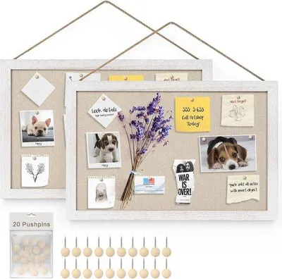 Productafbeelding van Kurk prikbord, 40x30 cm, met houten frame