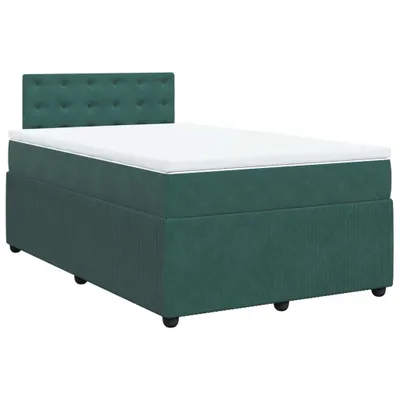 Produktbild von Boxspringbett mit Matratze Dunkelgrün 120x190 cm Samt