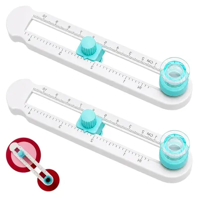 Produktbild von 2 Stück verstellbare Kreisschneider für Papier, Durchmesser 2-20 cm