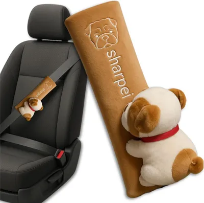 Immagine prodotto di EDIBAZZAR | Cane di peluche copri cinture di sicurezza per bambini