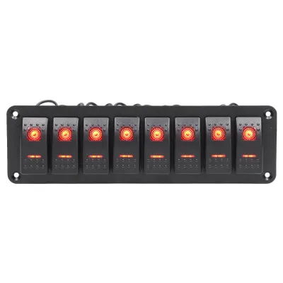 Obrázok produktu pre 8-rýchlostný spínací panel, námorný lodný kolískový spínač, LED spínací panel, vypínací spínací panel, 8-rýchlostný kolískový spínač, vodotesný kolískový spínací panel