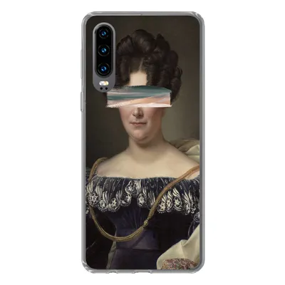 Produktbild von MuchoWow® Handyhülle Schutzhülle Hülle für Huawei P30 Malerei - Farbe - Regenbogen Silikon Softcase Handy Hülle - Kartenbesitzer
