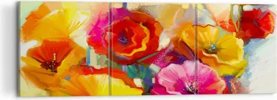 Produktbild von Bild auf Leinwand - Leinwandbild - Blumen Frühling Flora Garten - 120x40cm - Wand Bild - Wanddeko - Leinwanddruck - Bilder - Kunstdruck - Wanddekoration - Leinwand bilder - Wandkunst - CA120x40-2877