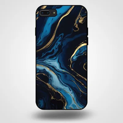 Obrázok produktu pre Smartphonica Puzdro na telefón pre iPhone 7/8 Plus s mramorovou potlačou - Zadný kryt z TPU s mramorovým dizajnom - Gold Blue