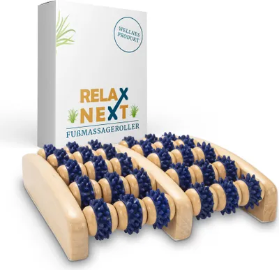 Produktbild von Relax Next - Fußmassageroller aus Holz, mit Kunststoffnoppen, pure Entspannung