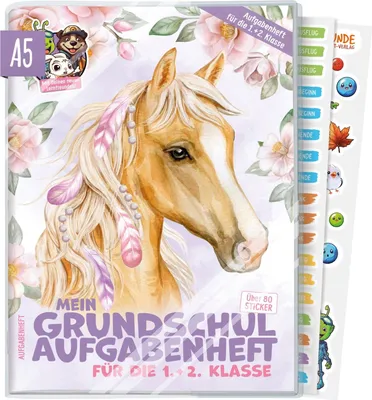 Produktbild von Mein Grundschul-Aufgabenheft 1+2. Klasse / A5 / Pferd / vom Häfft-Verlag