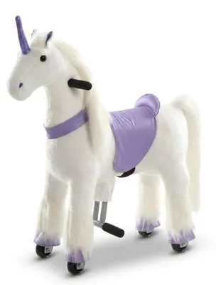 Produktbild von Mechanisches Einhorn auf Rollen XS - 3 bis 5 Jahre - Reitpferd mit Rollen - Lila