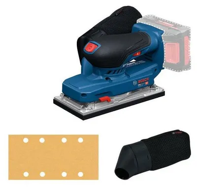 Zdjęcie produktu dla BOSCH PROFESSIONAL Akku-Exzenterschleifer - GSS18V-18 - Staubbeutel + Schleifpapier