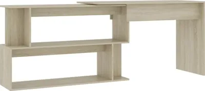 Image de vidaXL Bureau d'angle Chêne Sonoma 200x50x76 cm Bois composite