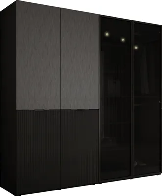 Produktbild von Kleiderschrank, Graphitschwarz, 2 x 100 x 200 x 51 cm