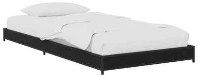 Zdjęcie produktu dla Rama łóżka vidaXL z czarnego dębu, 80 x 200 cm, materiał drewnopochodny