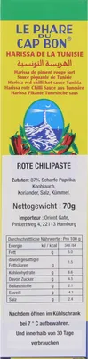 Produktbild von Harissa-Paste 70g - Le phare du cap bon Tunesische Pfefferpaste