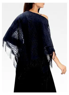 Produktbild von Elegante Schals für Damen mit Fransen und floralen Spitzen für festliche Anlässe