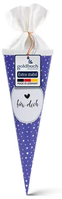 Productafbeelding van Goldbuch Cadeautas met stippen, schooltas met vilten sluiting, wit, 35 cm