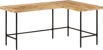 Produktbild von Schreibtisch 165x110x77 cm Massivholz Mango und Eisen