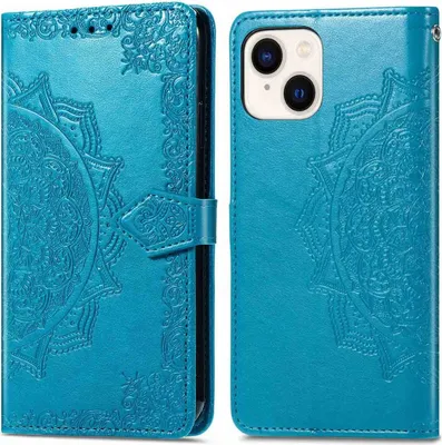 Produktbild von imoshion Mandala Klapphülle iPhone 15 - Türkis
