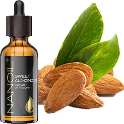 Produktbild von Mandelöl Nanoil Almond Oil 50ml - Pflegeöl für Haar, Körper und Gesicht