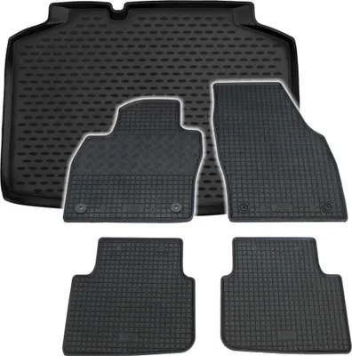 Produktbild von Gummi Kofferraumwanne + Fußmatten Set für Skoda Kamiq, Bj. 2019-
