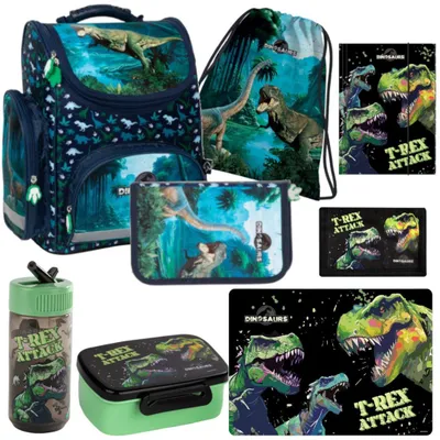 Produktbild von Schultasche, 8-teiliges Schulset für Jungen, Dinosaur 19, Derform