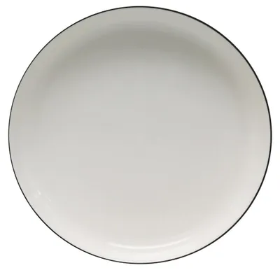 Produktbild von Eleganter Speiseteller aus Keramik, Weiß, 25 cm, spülmaschinenfest und robust