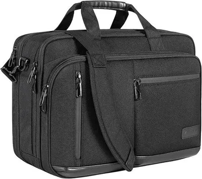 Image de Sacoche pour ordinateur portable 17,3 pouces - sac à dos imperméable avec compartiment RFID et poche extensible