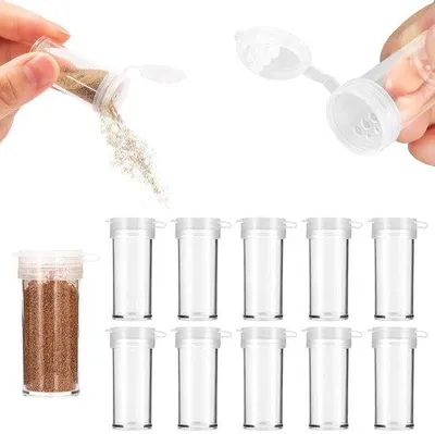 Produktbild von Mini Glasbehälter mit Deckel - 10 Stück - transparent - Lebensmittelqualität