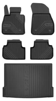 Produktbild von Gummimatten + Kofferraumwanne für BMW Seria 1 F40 2019-2024 (Schrägheck, oberer Ladeboden) – Schwarz, passgenau – Wielganizator