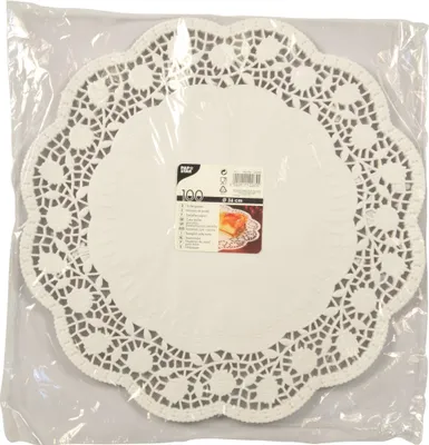 Zdjęcie produktu dla Papstar Tortenspitzen 36cm weiss 100 Stück 12265