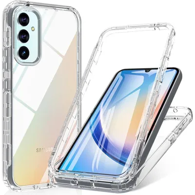 Produktbild von Hülle für Samsung Galaxy A34 5G, 360 Grad Rundumschutz, Stoßfest, Transparent