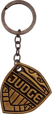 Imagen del producto de Llavero de la colección 2000 AD, con el emblema de Judge Dredd. Edición limitada
