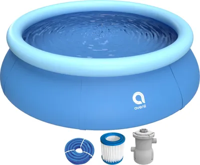 Produktbild von Avenli Prompt Set Ø 240 x 63 cm Pool Set, Quick Up Pool mit Filterpumpe, blau
