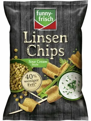 Produktbild von funny-frisch Linsen Chips Sour Cream Style 0,09kg