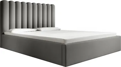 Produktbild von FEDVE Polsterbett Doppelbett Priesa Schlafzimmer Bett Bettkasten 140x200 cm Grau (Magic Velvet 2217)