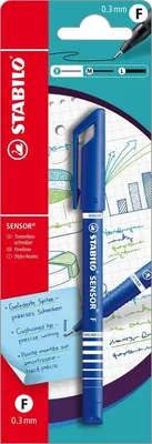 Produktbild von Fineliner Sensor fine 0,3mm blau Blisterkarte Packung mit 25 Stück