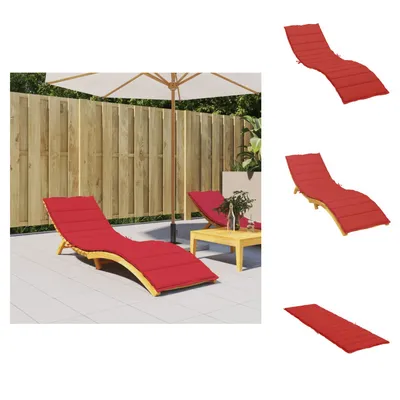 Produktbild von vidaXL Sonnenliegen-Auflage Rot 200x60x3 cm Oxford-Gewebe -  Sitzpolster