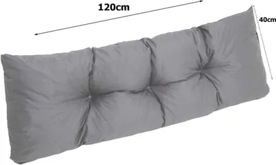Zdjęcie produktu dla Zestaw poduszek na palety szare  | siedzisko 120x50x10 / oparcie 120x40cm | poduszka na europlatę | komplet poduszek na palety