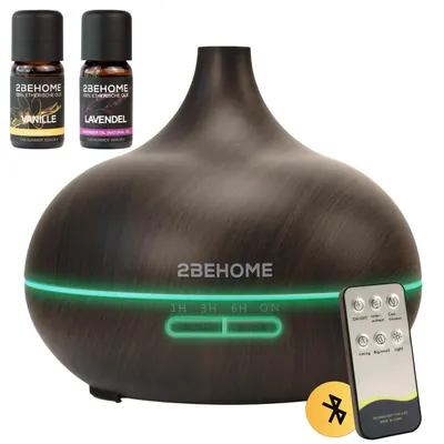 Productafbeelding van 2BEHOME Aroma Diffuser 550 ml - Met Etherische Olie - Afstandsbediening