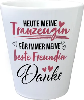 Produktbild von Trauzeugin Blumentopf mit Spruch Trauzeugin heute - ewig beste Freundin