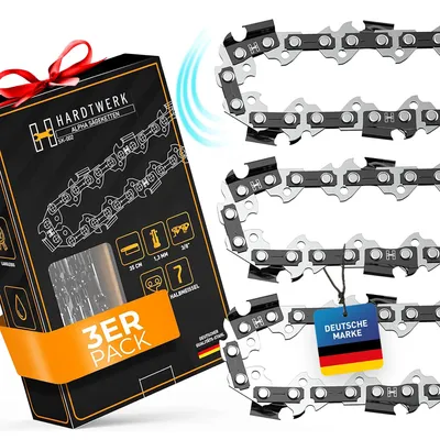 Produktbild von HARDTWERK Alpha Sägeketten - 3/8" 1,3mm für 35cm Schwert - 3er Pack