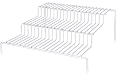 Produktbild von Küchenregal aus Metall, grau, 3-stufig, 28x26x11 cm