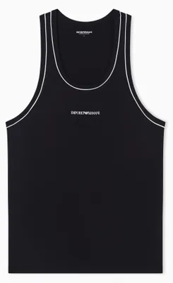 Immagine prodotto di Canotta con logo Emporio Armani Underlined, per uomo, colore nero, taglia XL