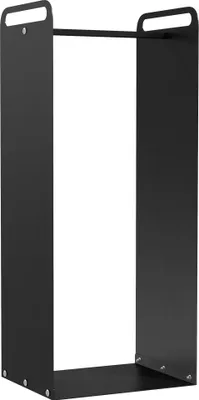 Produktbild von Kaminholzregal 36 x 30 x 90 cm Brennholzregal mit Griffe – Feuerholzregal für Outdoor – Indoor – bis 30 kg – Stahl – Schwarz