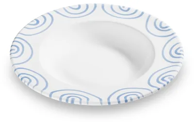 Image de Gmundner Keramik Blaugeflammt, Assiette à soupe Gourmet (Ø 24cm)