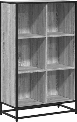 Image de vidaXL Bibliothèque Gris Sonoma 65,5x33x107,5 cm Matériau dérivé du bois