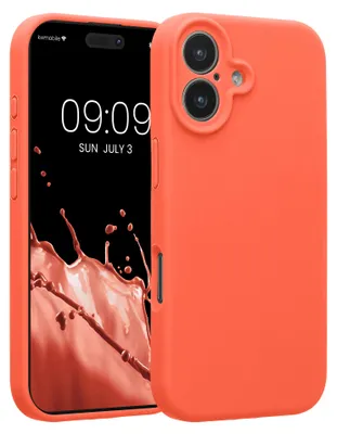Produktbild von kwmobile Hülle kompatibel mit Apple iPhone 17 - Hülle Silikon gummiert - Handyhülle - Handy Case in Leuchtende Koralle