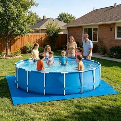 Produktbild von Bodenmatte für Pools – wasserdichte PE-Unterlage für Bodenbeläge